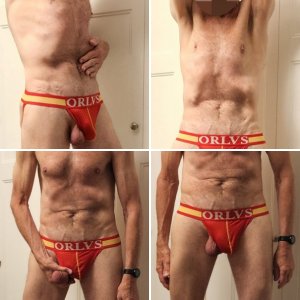 Cocky Cdn - Red Jockstrap & My Ball Sac